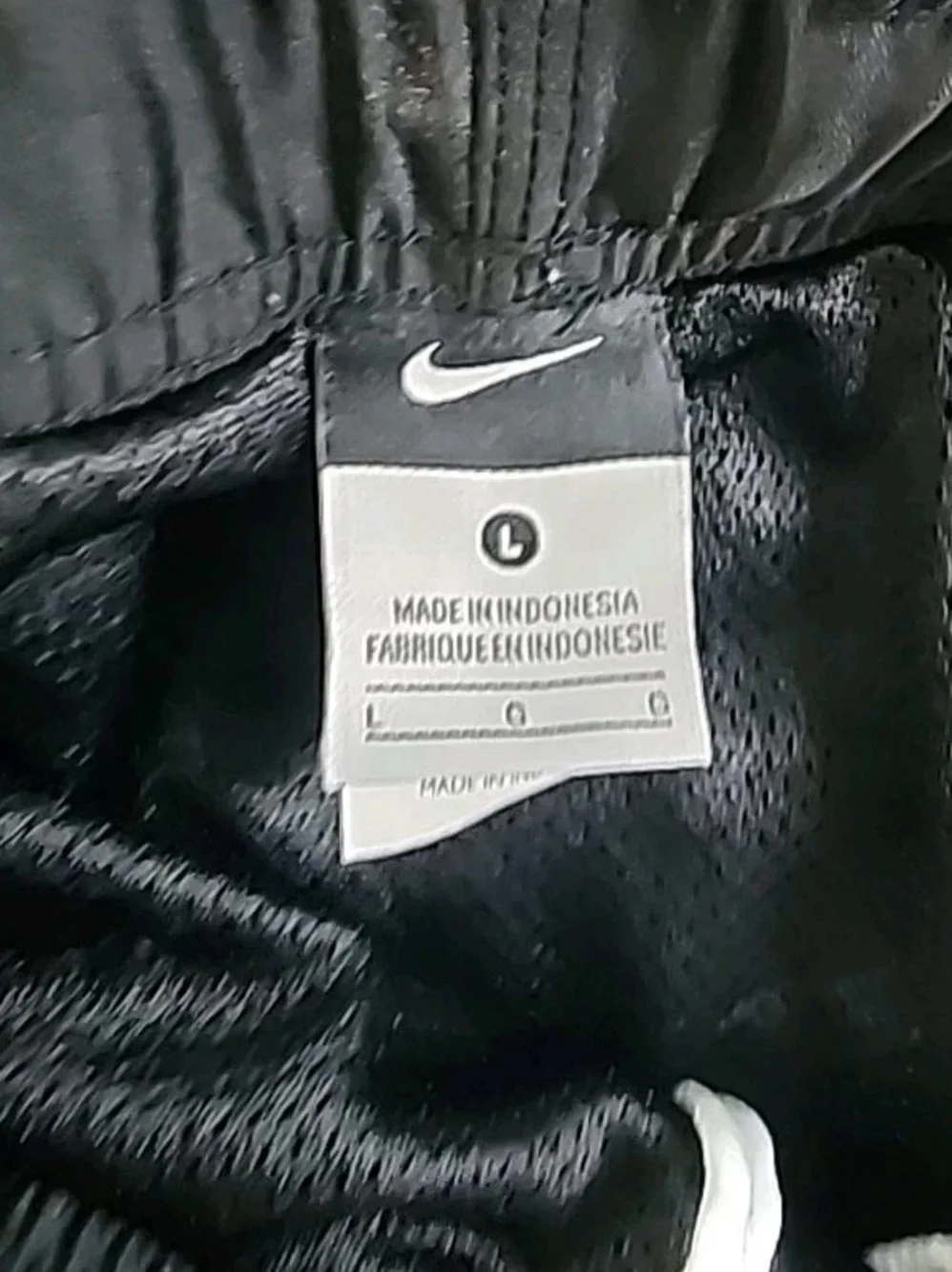 Nike Dri Fit Womens Black & Gray Large Lined Athletic Running Shorts